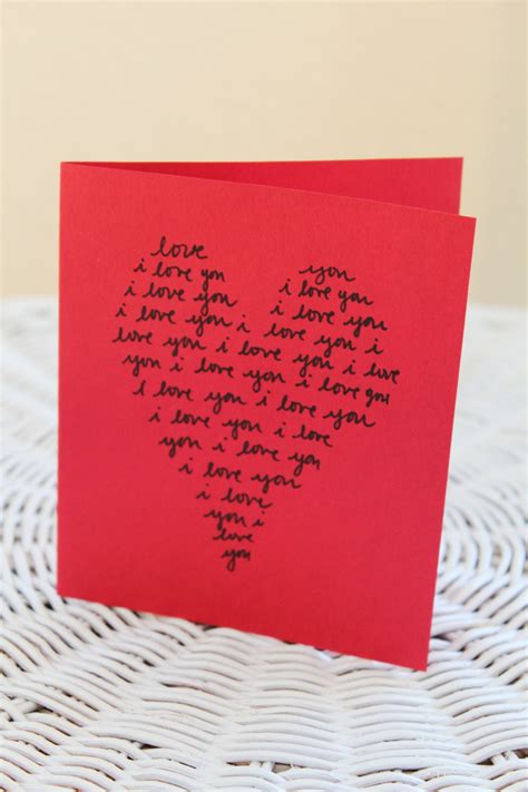 homemade valentines day cards for him|homemade valentines card for husband.